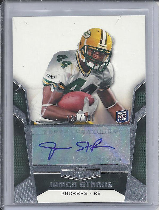 JAMES STARKS 2010 TOPPS UNRIVALED PACKERS AUTO RC #D 131/780