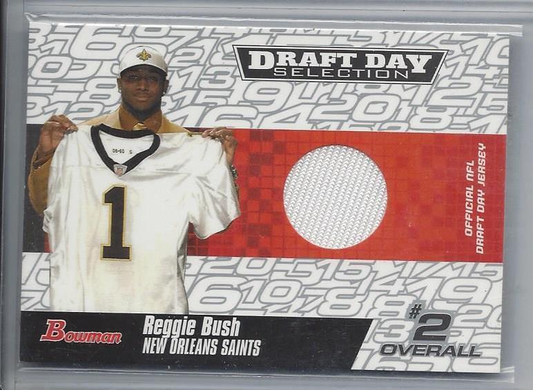 REGGIE BUSH 2006 BOWMAN DRAFT DAY SELECTION JERSEY RC