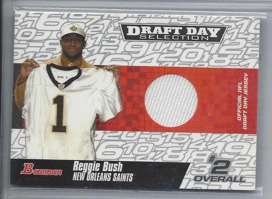 REGGIE BUSH 2006 BOWMAN DRAFT DAY SELECTION JERSEY RC