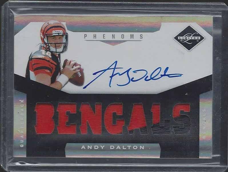ANDY DALTON 2011 LIMITED PHENOMS 2 COLOR BENGALS LOGO PATCH AUTO RC #D /299