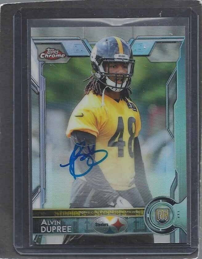 ALVIN BUD DUPREE 2015 TOPPS CHROME REFRACTOR ON CARD AUTO RC #D 104/150