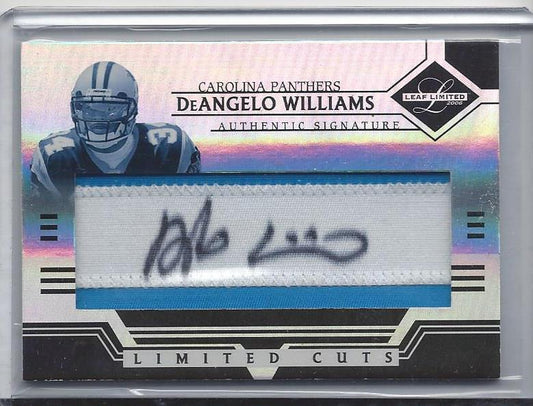 DEANGELO WILLIAMS 2006 LEAF LIMITED CUTS SICK 2 COLOR PATCH ON CARD AUTO RC /30