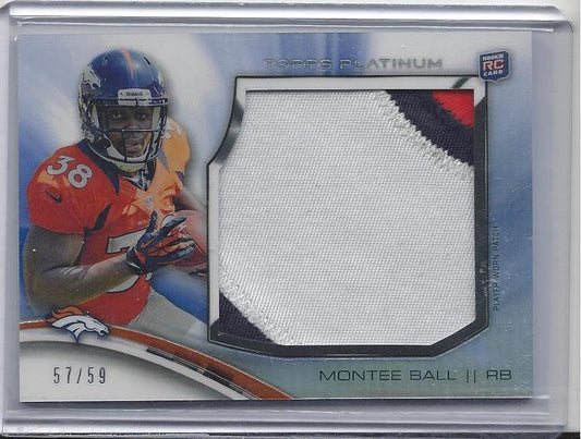 MONTEE BALL 2013 TOPPS PLATINUM 3 COLOR JUMBO PATCH RC #D 57/59