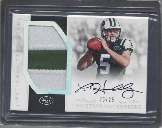 CHRISTIAN HACKENBERG 2017 NATIONAL TREASURES HORIZONTAL RPA PATCH AUTO RC #D /25