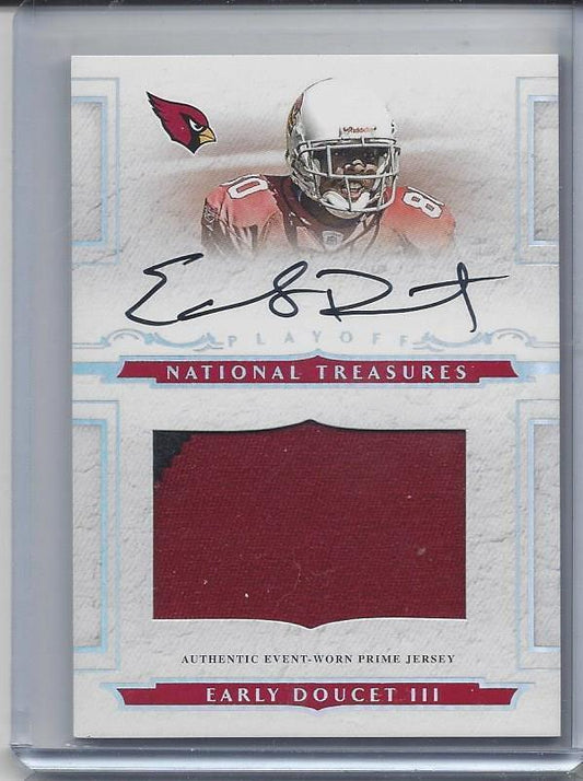 EARLY DOUCET 2008 NATIONAL TREASURES RPA JUMBO 2 COLOR PATCH AUTO RC #D 23/99