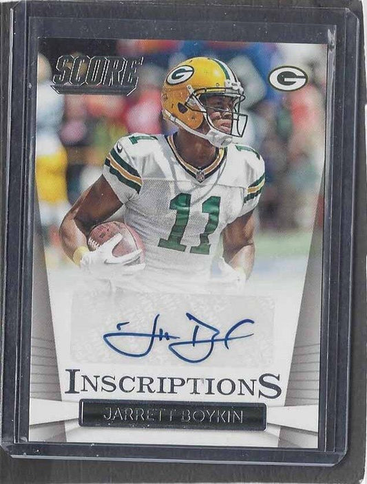 JARRETT BOYKIN 2014 PANINI SCORE INSCRIPTIONS PACKERS AUTO