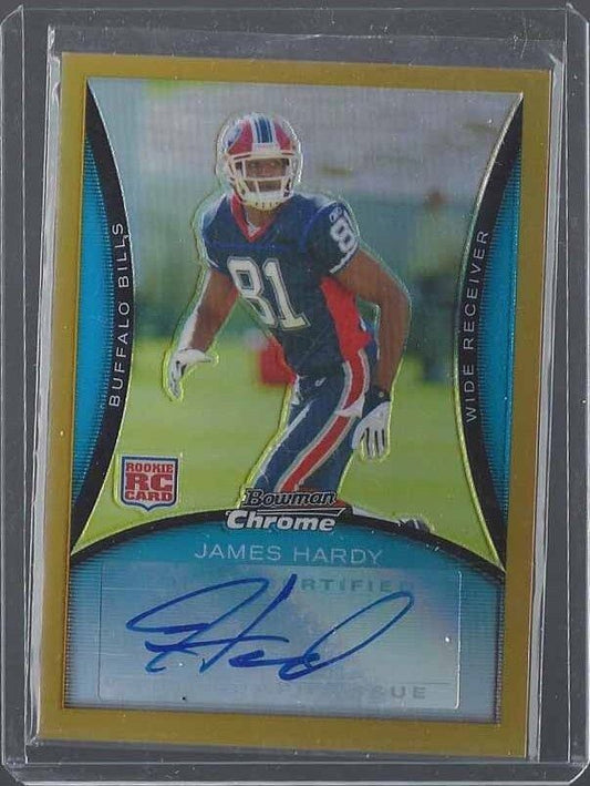 JAMES HARDY 2008 BOWMAN CHROME GOLD REFRACTOR INDIANA ROOKIE AUTO RC #D 15/25