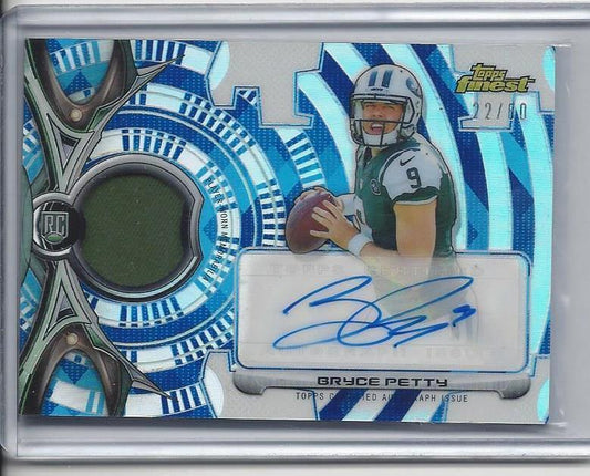 BRYCE PETTY 2015 FINEST RPA DIAMOND REFRACTOR ROOKIE PATCH AUTO RC #D 22/60