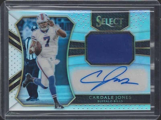 CARDALE JONES 2016 SELECT SILVER PRIZM ROOKIE JERSEY AUTO RC #D 55/75