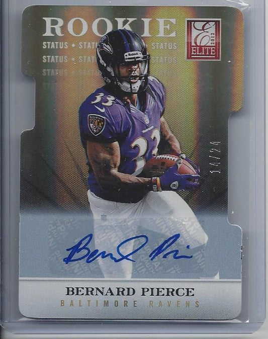 BERNARD PIERCE 2012 ELITE STATUS GOLD DIE CUT AUTO RC #D 14/24