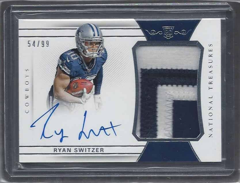 RYAN SWITZER 2017 NATIONAL TREASURES RPA TRUE ROOKIE PATCH AUTO RC #D /99