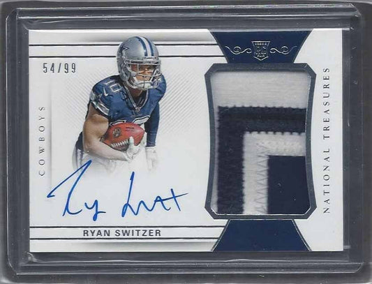 RYAN SWITZER 2017 NATIONAL TREASURES RPA TRUE ROOKIE PATCH AUTO RC #D /99