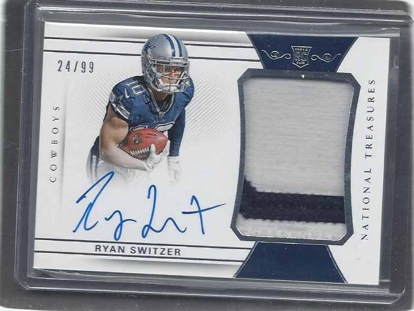 RYAN SWITZER 2017 NATIONAL TREASURES RPA TRUE ROOKIE PATCH AUTO RC #D /99