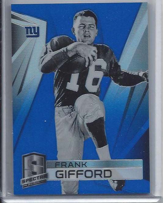 FRANK GIFFORD 2014 SPECTRA BLUE PRIZM REFRACTOR #D 19/49
