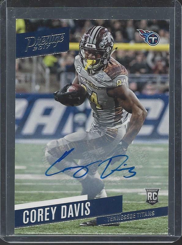 COREY DAVIS 2017 PRESTIGE ROOKIE AUTO RC #254