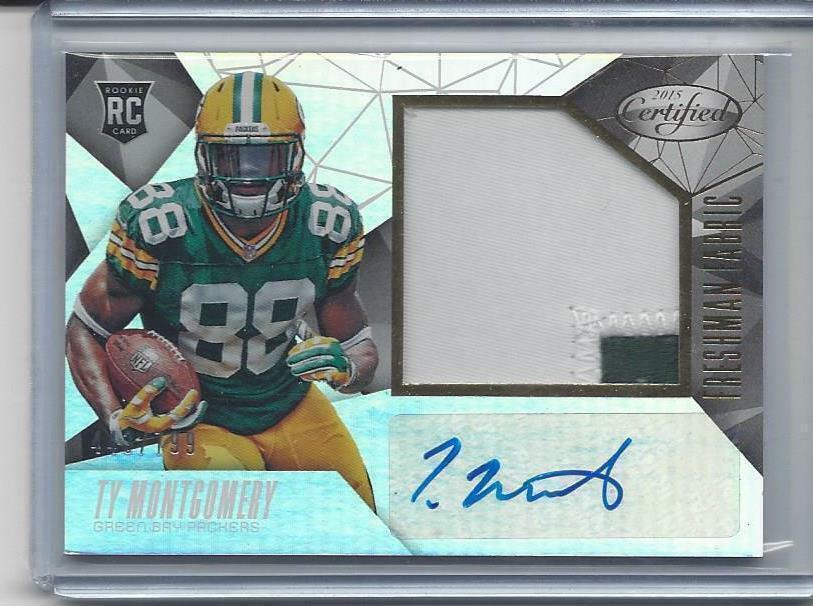 TY MONTGOMERY 2015 CERTIFIED FRESHMAN FABRIC JUMBO 2 COLOR PATCH AUTO RC #D /799