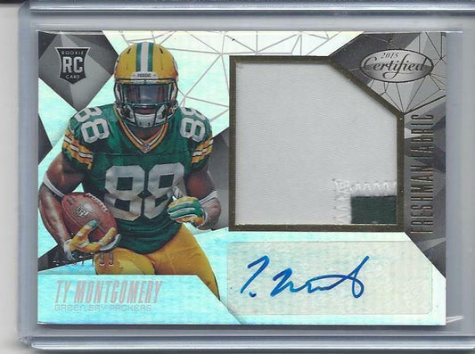 TY MONTGOMERY 2015 CERTIFIED FRESHMAN FABRIC JUMBO 2 COLOR PATCH AUTO RC #D /799