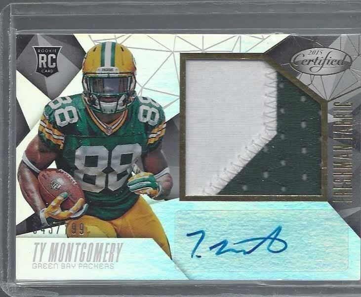 TY MONTGOMERY 2015 CERTIFIED FRESHMAN FABRIC JUMBO 2 COLOR PATCH AUTO RC #D /799