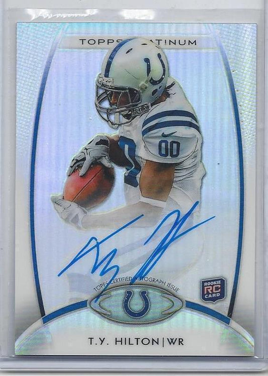 T.Y. HILTON 2012 TOPPS PLATINUM REFRACTOR ON CARD COLTS ROOKIE AUTO RC