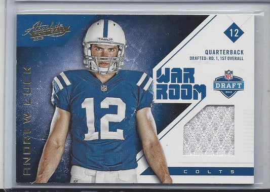 ANDREW LUCK 2012 ABSOLUTE WAR ROOM COLTS JERSEY RC #4