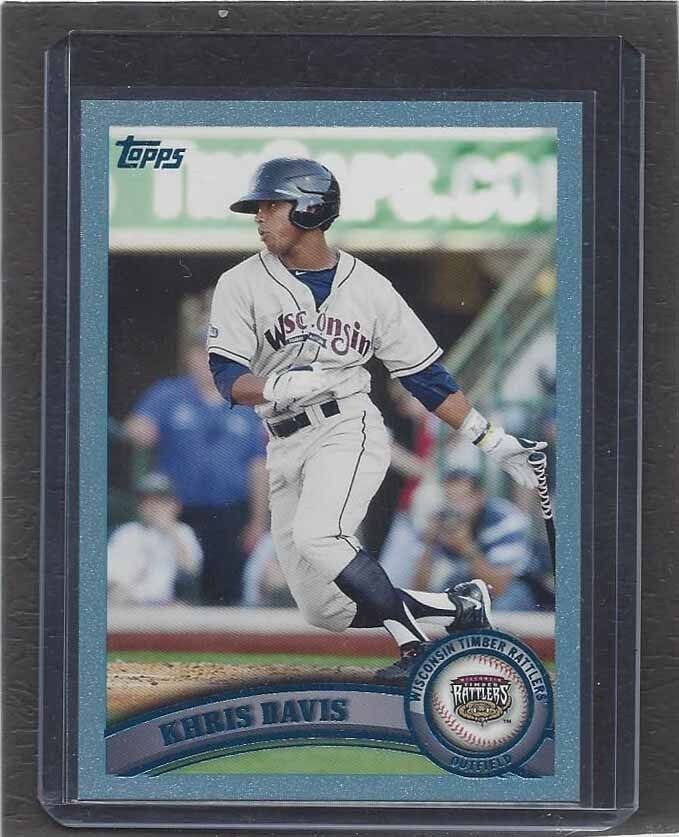 KHRIS DAVIS 2011 TOPPS PRO DEBUT BLUE PARALLEL PROSPECT #D 166/309