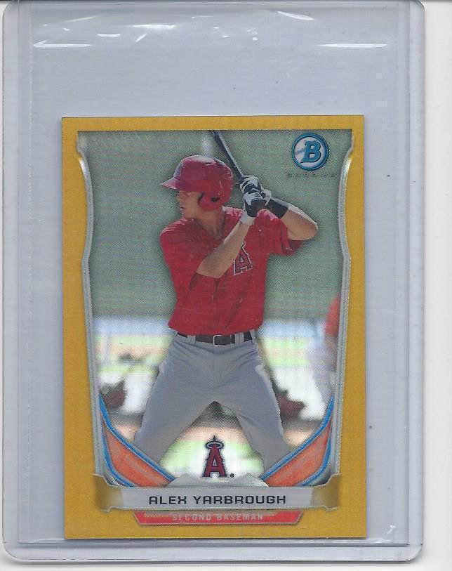 ALEX YARBROUGH 2014 BOWMAN CHROME PROSPECTS MINI GOLD REFRACTOR RC #D 8/25