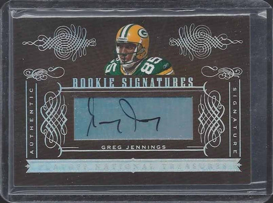 GREG JENNINGS 2006 PLAYOFF NATIONAL TREASURES ROOKIE ON CARD AUTO RC #D 158/200