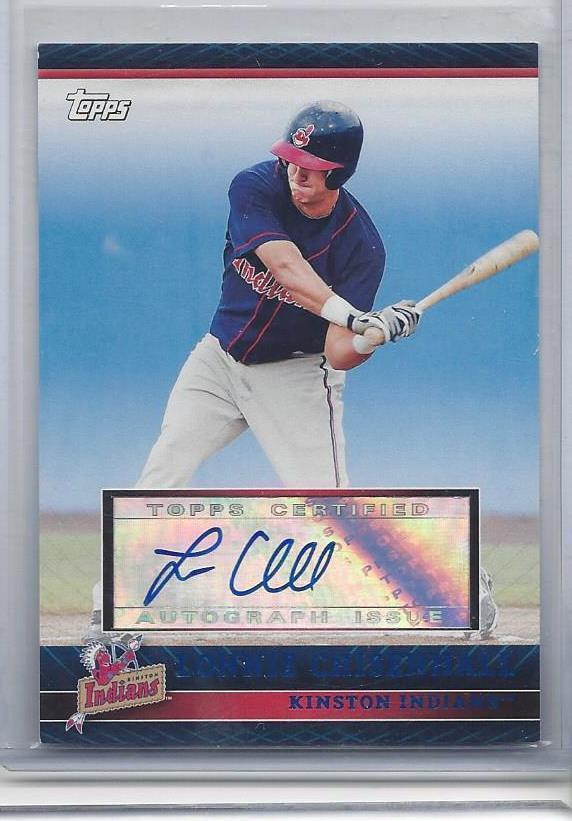 LONNIE CHISENHALL 2010 TOPPS PRO DEBUT PROSPECT BLUE AUTO RC #D 13/199
