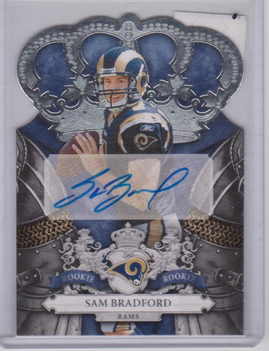 SAM BRADFORD 2010 CROWN ROYALE DIE CUT AUTO RC #D 96/299
