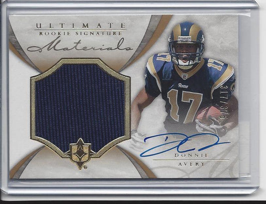 DONNIE AVERY 2008 ULTIMATE COLLECTION TRUE RC JUMBO JERSEY AUTO RC #D 317/375