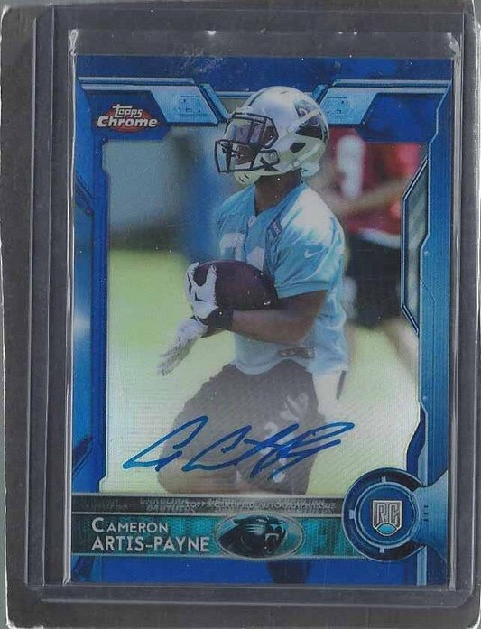 CAMERON ARTIS-PAYNE 2015 TOPPS CHROME BLUE REFRACTOR ON CARD AUTO RC #D /50