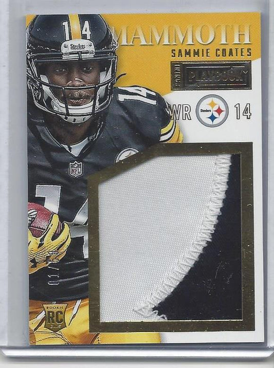 SAMMIE COATES 2015 PANINI PLAYBOOK MAMMOTH JUMBO 2 COLOR ROOKIE PATCH RC #D 1/50