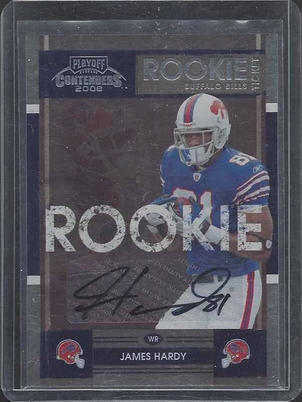 JAMES HARDY 2008 PLAYOFF CONTENDERS ROOKIE TICKET BILLS TRUE RC AUTO #146