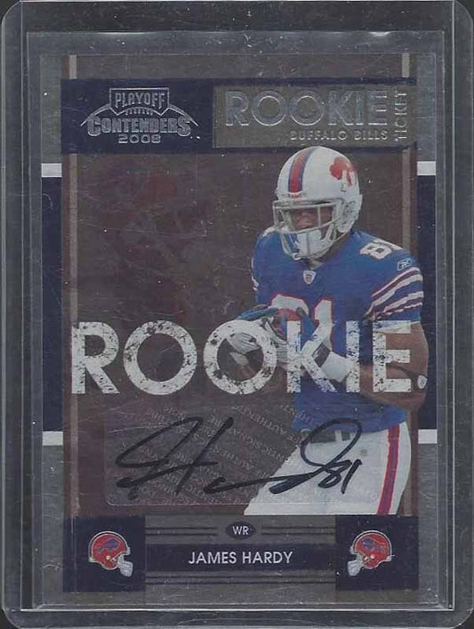 JAMES HARDY 2008 PLAYOFF CONTENDERS ROOKIE TICKET BILLS TRUE RC AUTO #146