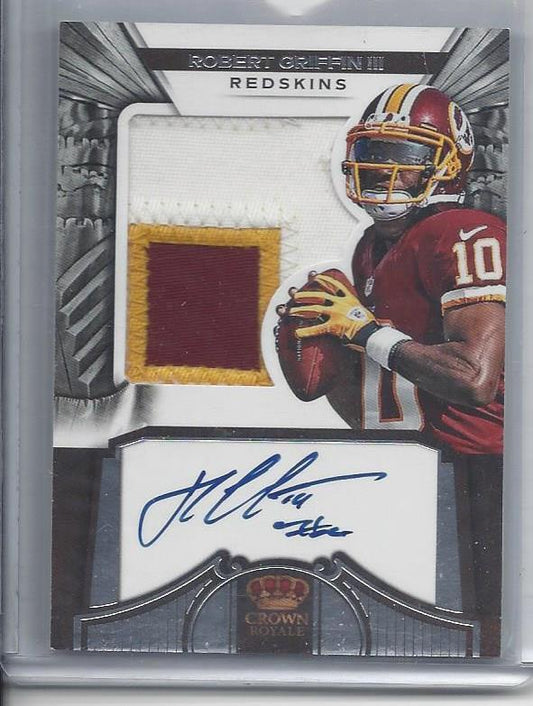 ROBERT GRIFFIN III RG3 2012 CROWN ROYALE SILHOUETTE 3 COLOR PATCH AUTO RC /249