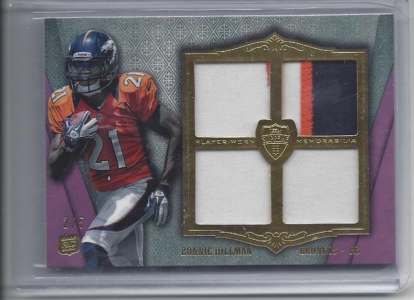 RONNIE HILLMAN 2012 TOPPS SUPREME QUAD PATCH RC #D 2/5
