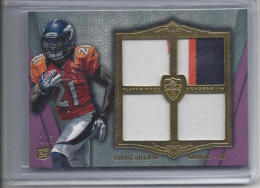RONNIE HILLMAN 2012 TOPPS SUPREME QUAD PATCH RC #D 2/5