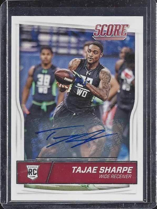 TAJAE SHARPE 2016 SCORE TITANS ROOKIE AUTO RC #375