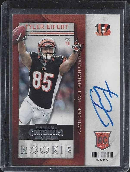 TYLER EIFERT 2013 PANINI CONTENDERS ROOKIE TICKET ON CARD TRUE RC AUTO #237