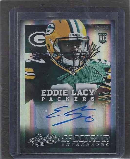 EDDIE LACY 2013 PANINI ABSOLUTE FOOTBALL SPECTRUM ROOKIE AUTO RC #D 17/99