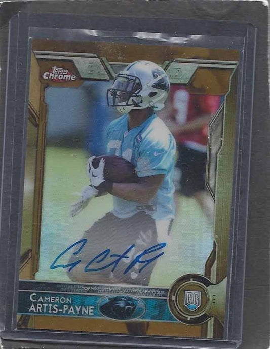 CAMERON ARTIS-PAYNE 2015 TOPPS CHROME GOLD REFRACTOR ON CARD AUTO RC #D 1/10