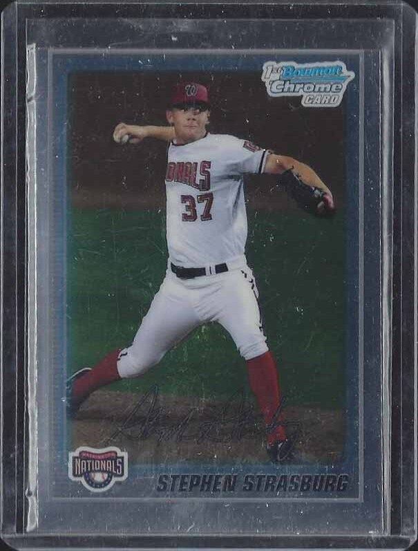 STEPHEN STRASBURG 2010 BOWMAN CHROME NATIONALS TRUE ROOKIE RC #1