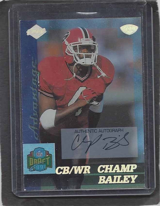 CHAMP BAILEY 1999 COLLECTOR'S EDGE ADVANTAGE ON CARD ROOKIE AUTO RC