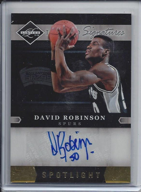 DAVID ROBINSON 2011-12 LIMITED SIGNATURES SPURS SPOTLIGHT GOLD #D 4/5