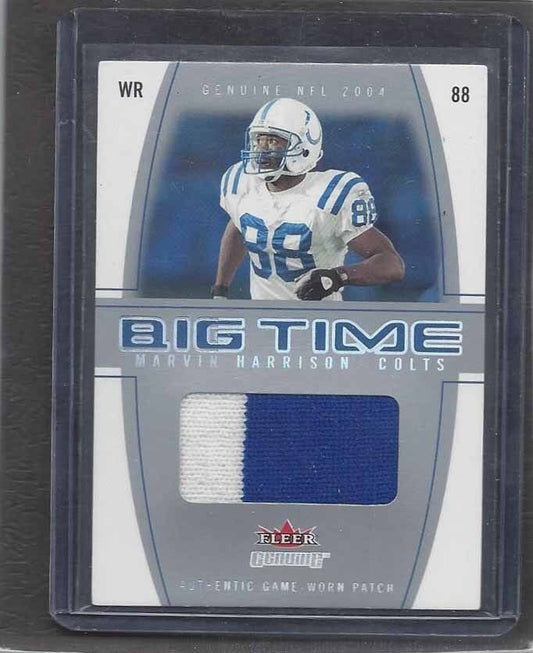 MARVIN HARRISON 2004 FLEER GENUINE BIG TIME JUMBO 2 COLOR COLTS PATCH #D 83/88