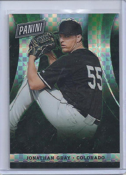 JONATHAN GRAY 2014 PANINI NATIONAL VIP GOLD PACKS GREEN X-FRACTOR #D 5/5
