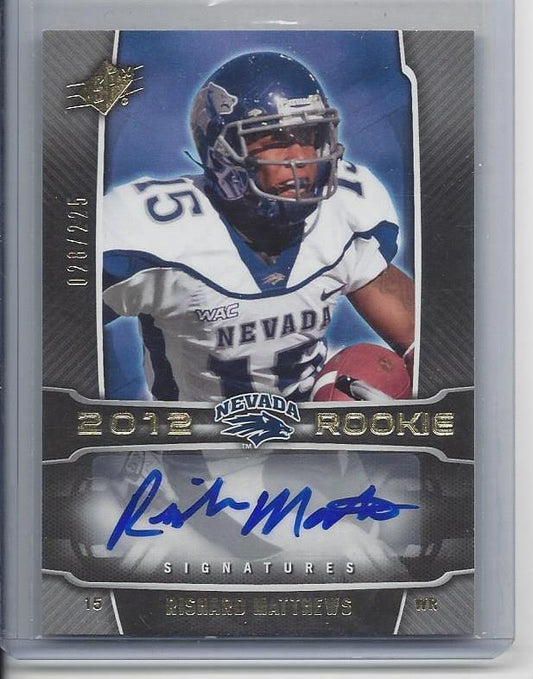 RISHARD MATTHEWS 2012 SPX DOLPHINS NEVADA ROOKIE AUTO RC #D 28/225