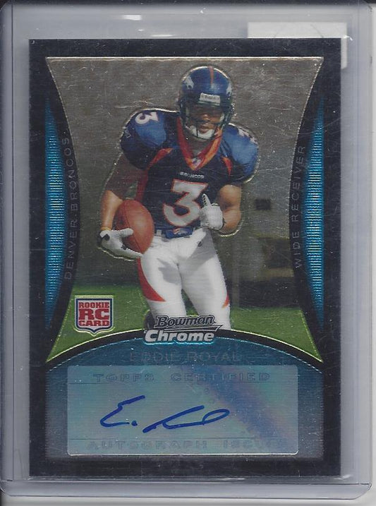 EDDIE ROYAL 2008 BOWMAN CHROME AUTO RC #91