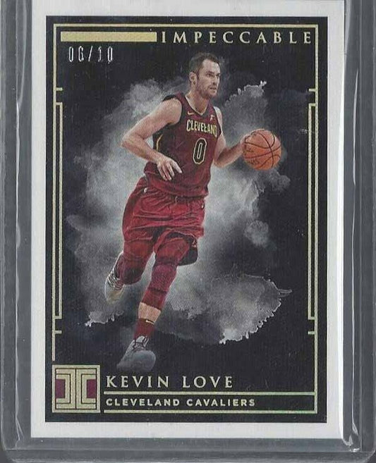 KEVIN LOVE 2018-19 PANINI IMPECCABLE GOLD BASE #D 6/10