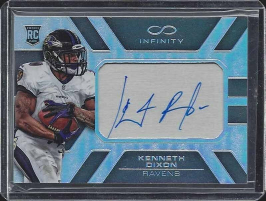 KENNETH DIXON 2016 PANINI INFINITY RAVENS ON CARD ROOKIE AUTO RC #D /288